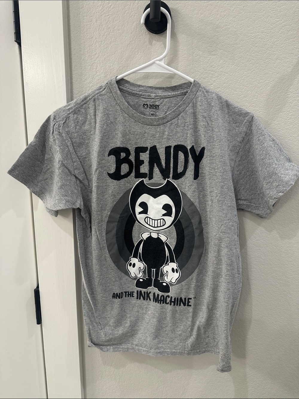 EUC Bendy & The Ink Machine Kids' Grey Graphic Tee Size M Medium